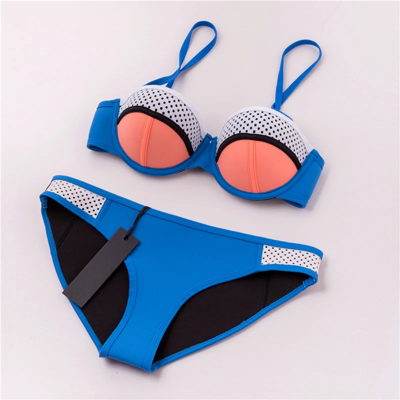 Женский купальник MUXILOVE бикини из 100% натурального неопрена с пуш апом|suit snow|swimsuit