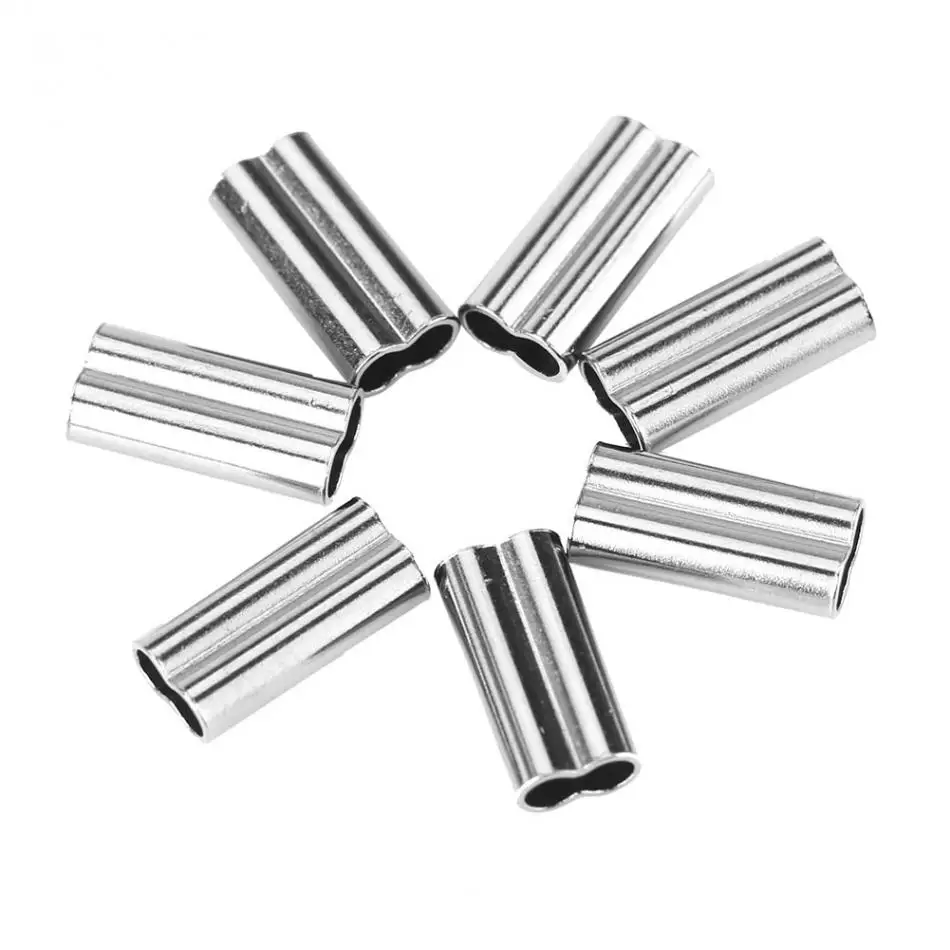 100 шт./пакет леска ОБЖИМНАЯ втулка Медь трубчатый соединитель для 1 0 мм 2 морские