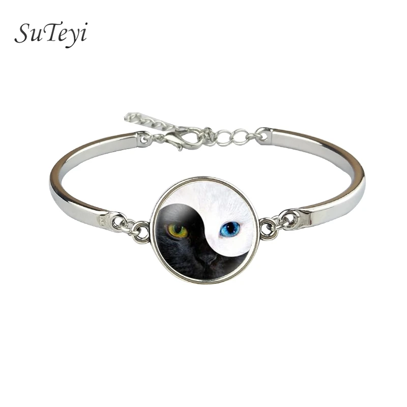 Новейшая модель Инь Ян кошка &quotDragon Eye&quot стеклянные комплекты ювелирных изделий