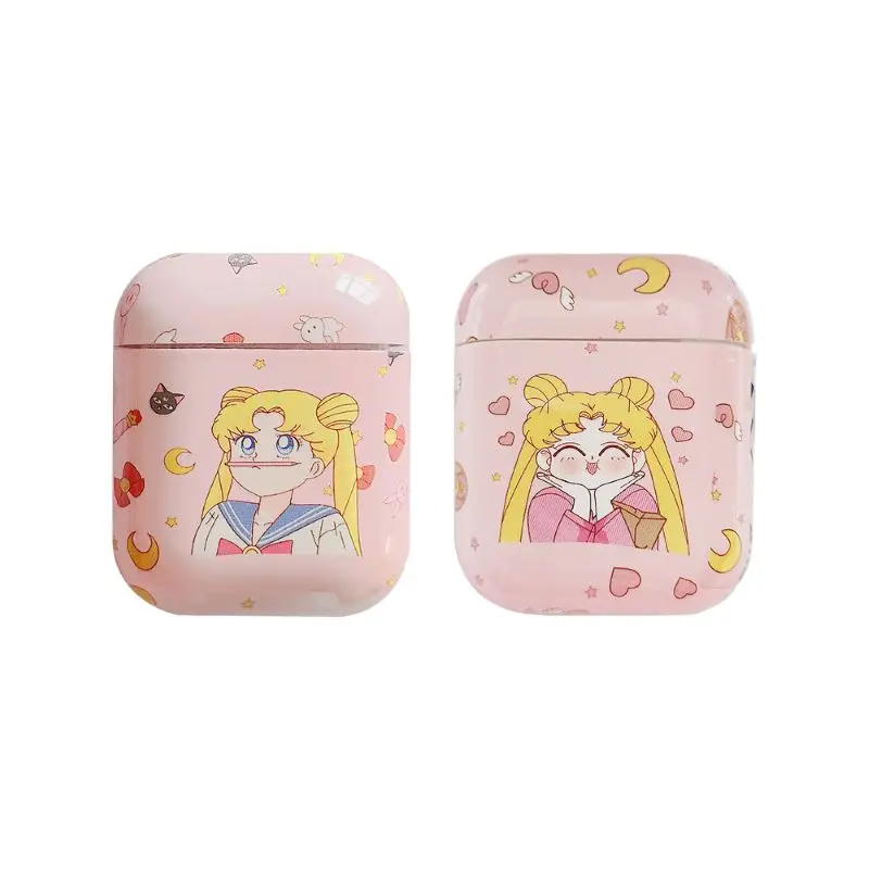 Милый розовый чехол Sailor Moon для airpods Мультяшные аксессуары Airpods Pro сумка зарядки