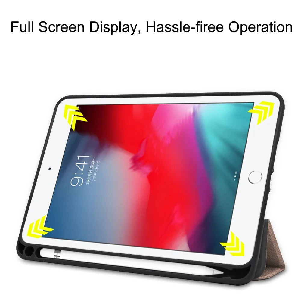 Новое поступление чехол для Ipad Mini 4 7,9 ''для Ipad Mini 5 2125 Защитная Магнитная Tablet ТПУ чехол с подставка для ручки