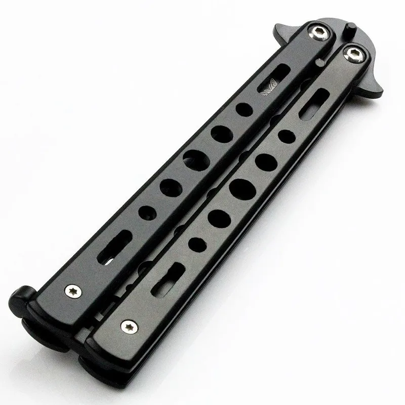 Цеп-бабочка из нержавеющей стали, складной нож, тренировочный нож Balisong, серебряные инструменты для активного отдыха