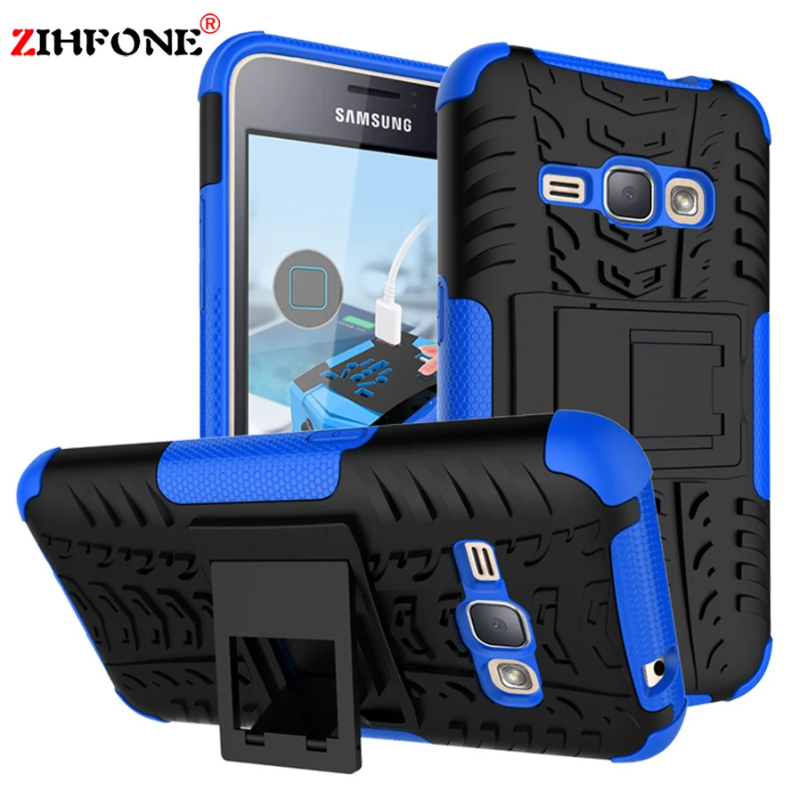 Для samsung J1 2016 J120 Противоударная защитная задняя крышка из подставка чехол для