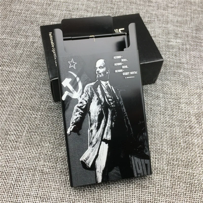 LF010 алюминиевый сплав сигареты чехол лазерная резка Советский Союз Ленин не