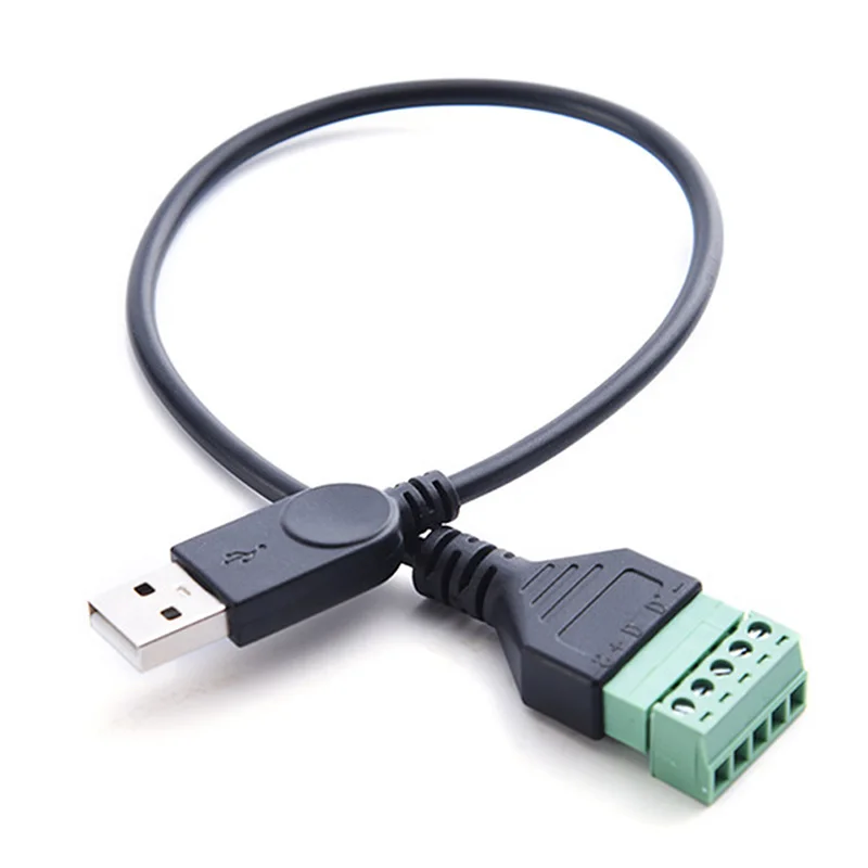 Микро 5-контактный 2 0 USB A штекер на винт с защитой терминал без пайки переходник