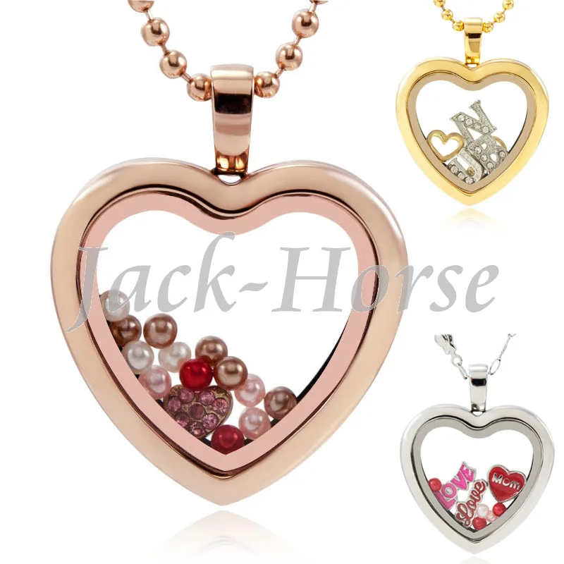 30 плавающий медальон в форме сердца из нержавеющей стали! Кулон с открытым