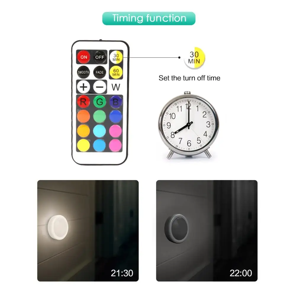 Диммируемый светодиодный светильник с сенсорным датчиком 12 цветов 21 клавиша |