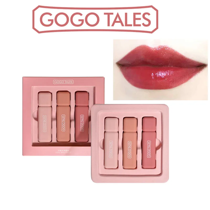 Gogo tales увлажняющий оттенок для губ зеркальный эффект блеск водостойкая