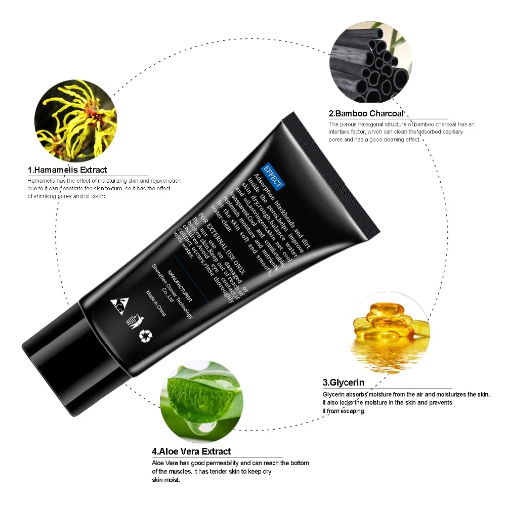 Маска для удаления угрей AMEIZII черная маска глубокого очищения лица пилинг