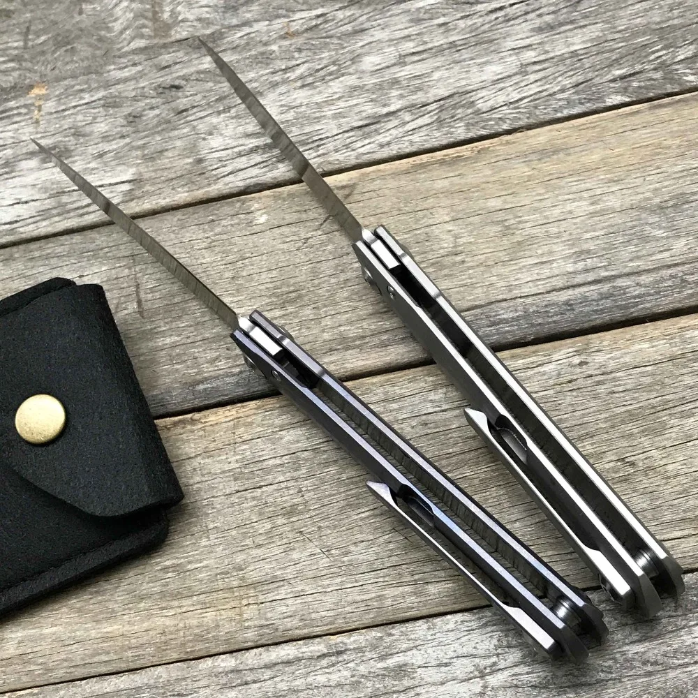 LDT Zebra MS2 Folding Knife S35VN Blade Titanium TC4 Handle Knives Ceramic Ball Bearing Tactical Survival Camping Knife EDC Tool