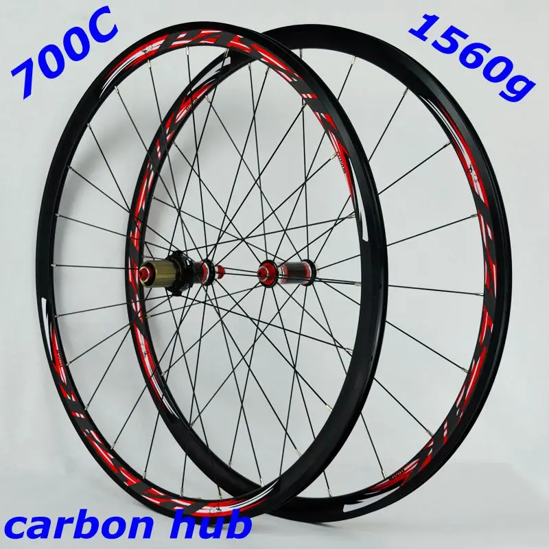700C карбоновые колеса дорожный велосипед велосипедный светильник V/C тормоза 30/40