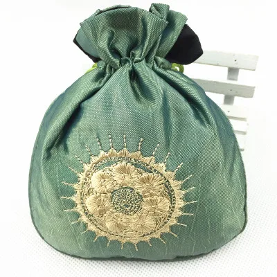 2 шт. маленькие тканевые подарочные пакеты со шнурком и вышивкой|pocket coin|pocket pouchpocket