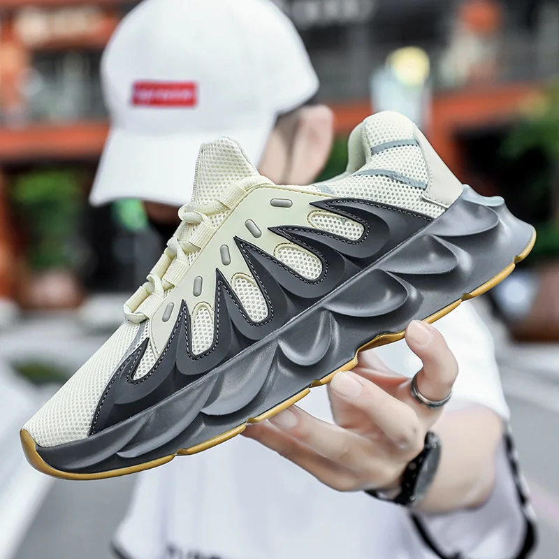 

Stylish Designer Casual Shoes Men Sneakers Black White Walking Footwear Breathable Mesh Sneakers Men Shoes Platform Sneakers