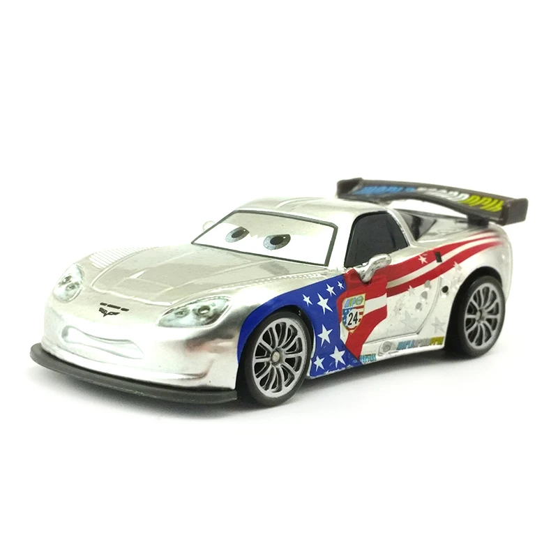 

Disney Pixar Cars Diecast Rare Silvery American Racing Car Diecast Cars 1:55 Disney Toy Great Collection Kid Best Gift