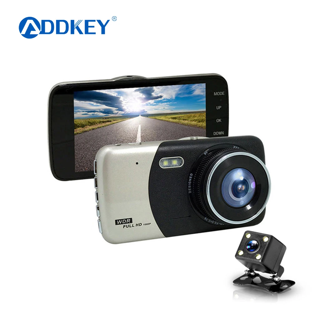 Новинка 2017 года 4.0 дюйм(ов) два объектива Видеорегистраторы для автомобилей