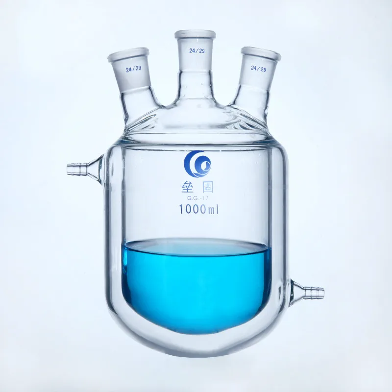 

1pc 50ml to 2000ml Double-layer Reactor Glass Jacketed Reaction Flask