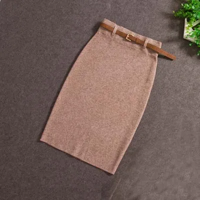 Женская трикотажная юбка карандаш Повседневная Длинная облегающая офисная до