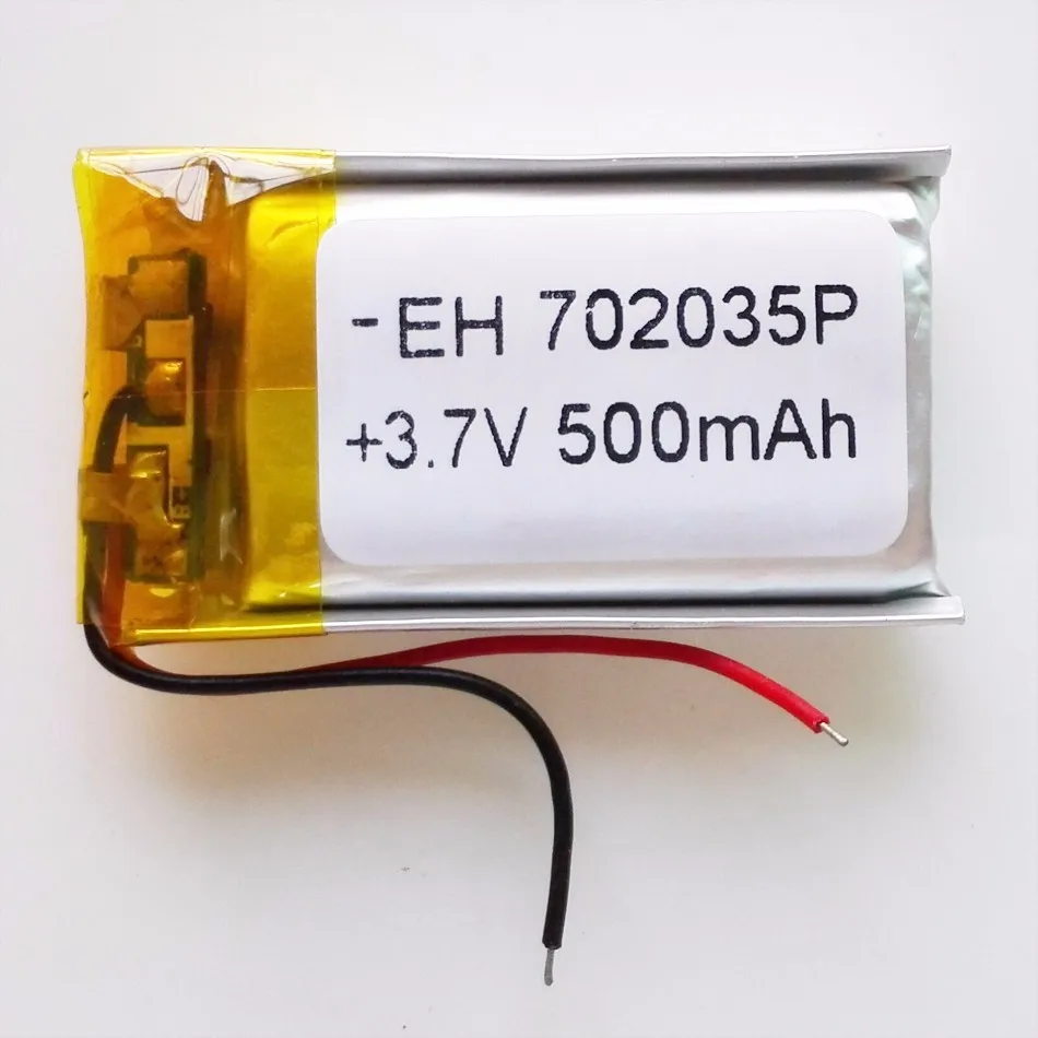 3,7 в 500 мАч 702035 литий-полимерный аккумулятор для Mp3 bluetooth gps psp диктофон камера mid MP4 DVD
