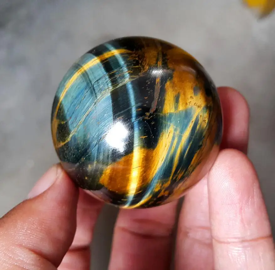 

HOT 140G 45 MM Natural Tiger eye Crystal Sphere Ball
