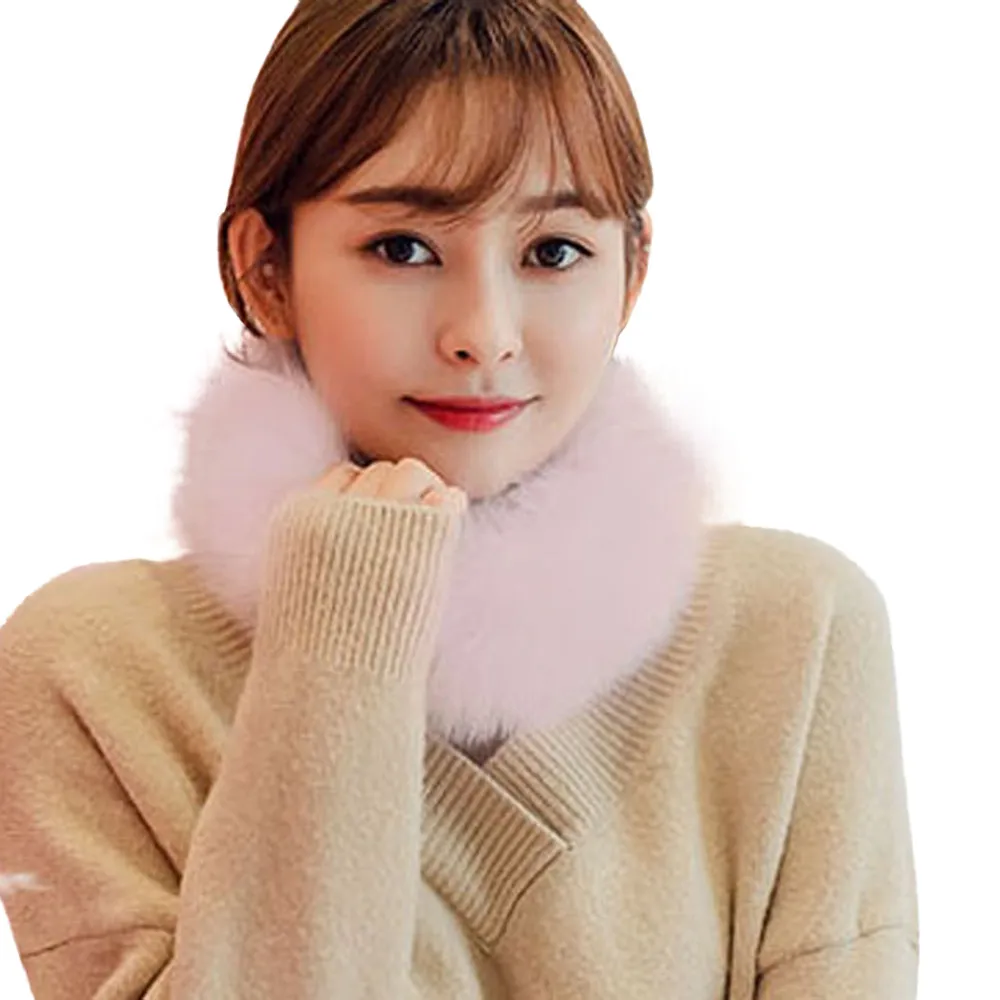 2020 Новое поступление Женская искусственная шерсть Зимний теплый воротник шарфа