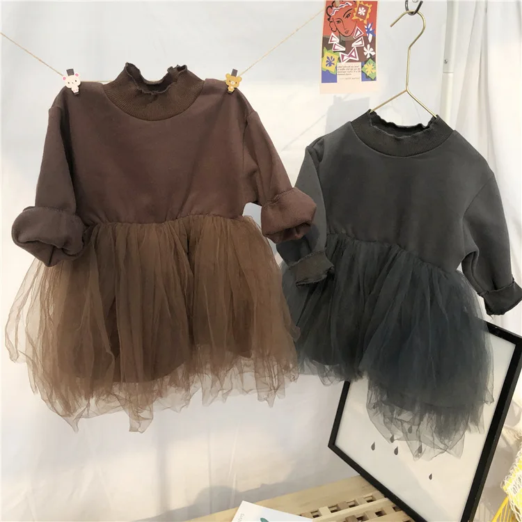 Kids Baby Girls Princess Patchwork Tutu Tulle Dress New Spring Autumn Lovely Children Korean Fashion | Детская одежда и обувь