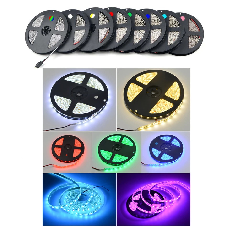 Woodpow 5 м 5050 SMD Светодиодная лента высокой яркости 60leds/M DC 12В Ice Blue RGB RGBW