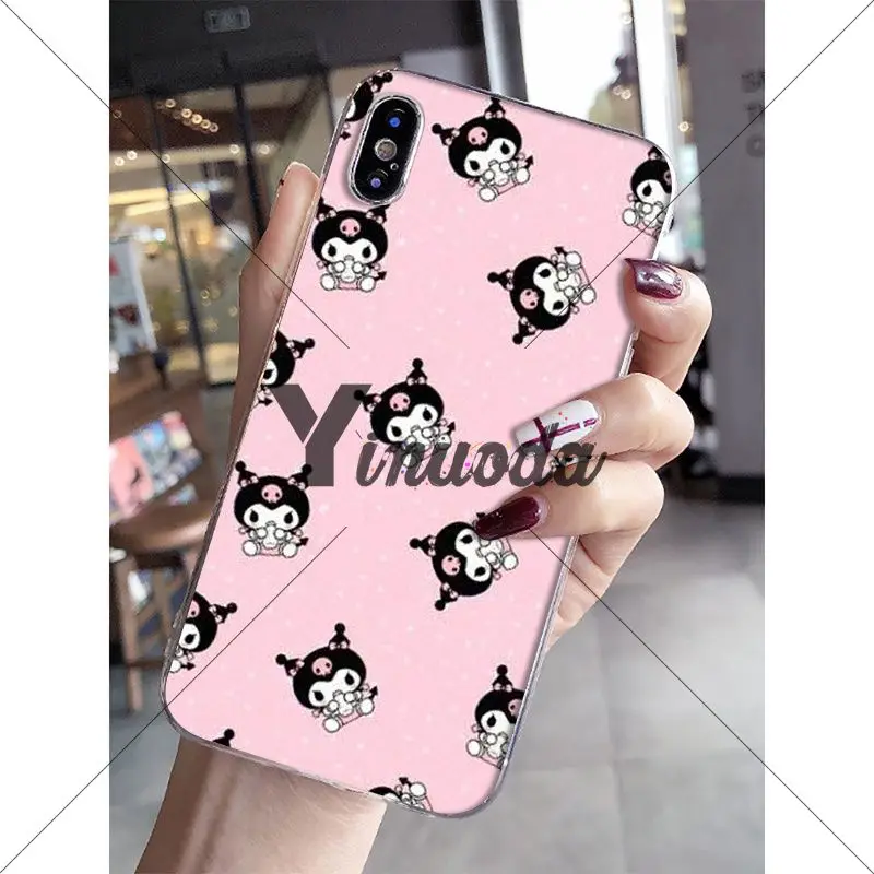 Yinuoda Kuromi цветной милый мягкий силиконовый чехол для телефона из ТПУ для Apple iPhone 8 7 6 6S Plus X XS MAX 5 5S SE XR Чехлы для мобильных телефонов