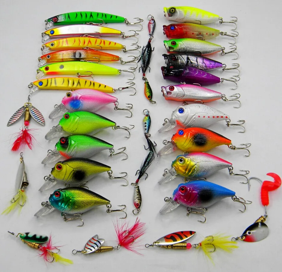 31 шт./компл. Смешанная 5 стиль набор рыболовные приманки
