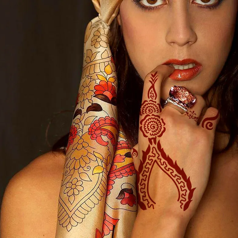 2 шт./лот хна татуировки женские индийская паста руки тело лицо окрашенные