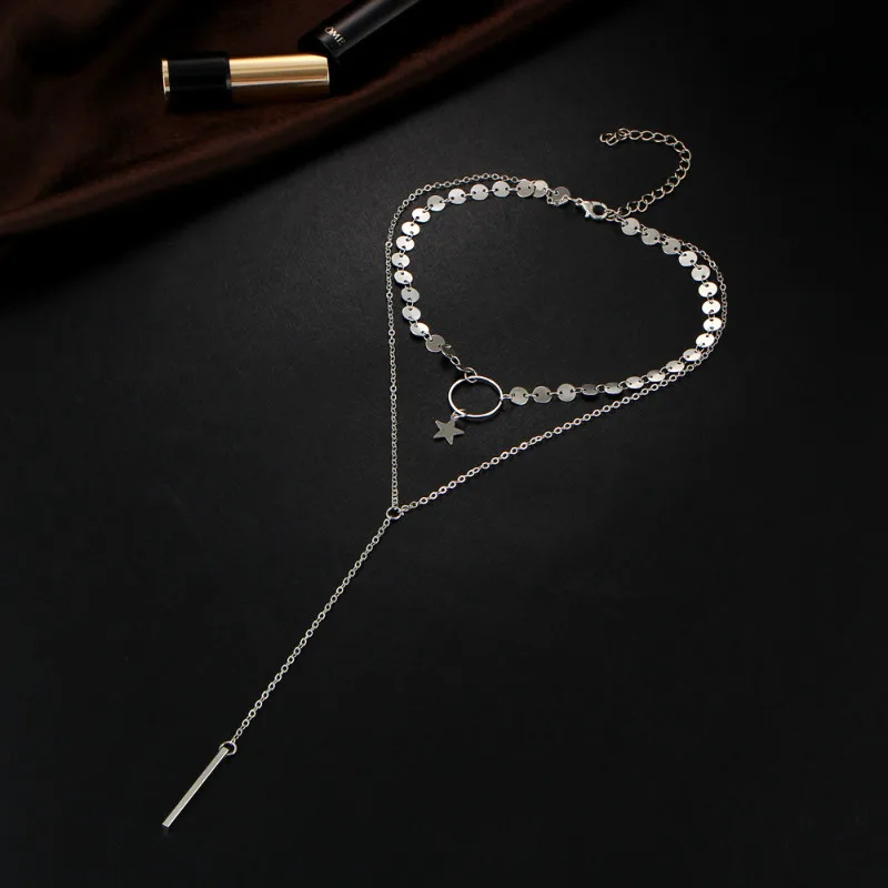 1 шт. женское элегантное ожерелье с кисточкой в виде звезды винтажное ювелирное