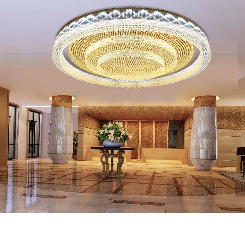 Большая хрустальная лампа для отеля роскошная вилла гостиная клубный дом лобби