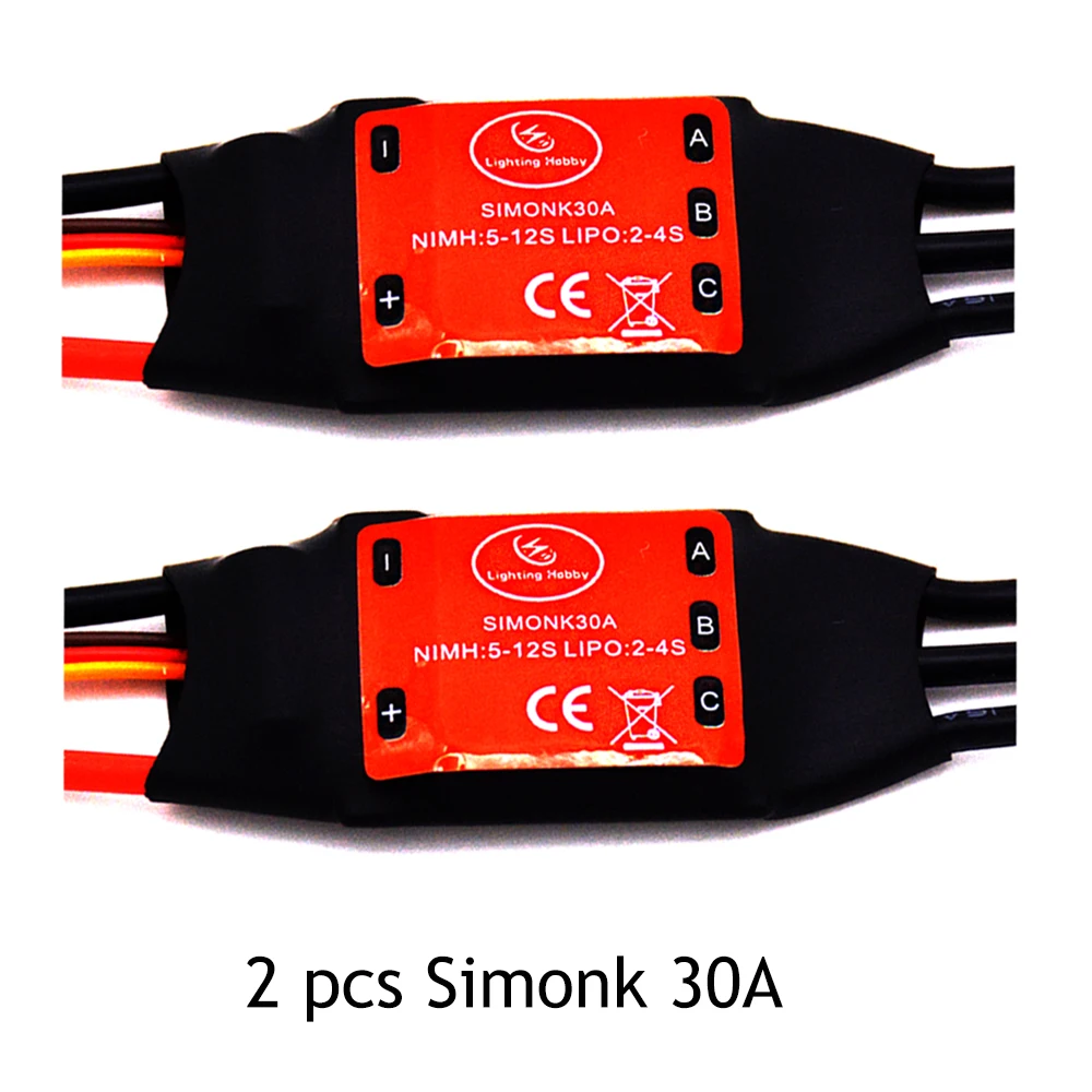 LHM015 2 шт. Simonk 30A бесщеточный 450 Вертолет Мультикоптер контроллер скорости