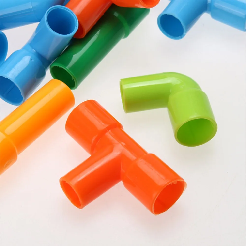 2017 Colorful Educational Water Pipe Building Blocks Toys For Children DIY Assembling Pipeline Tunnel Block Model Toy Kids | Игрушки и