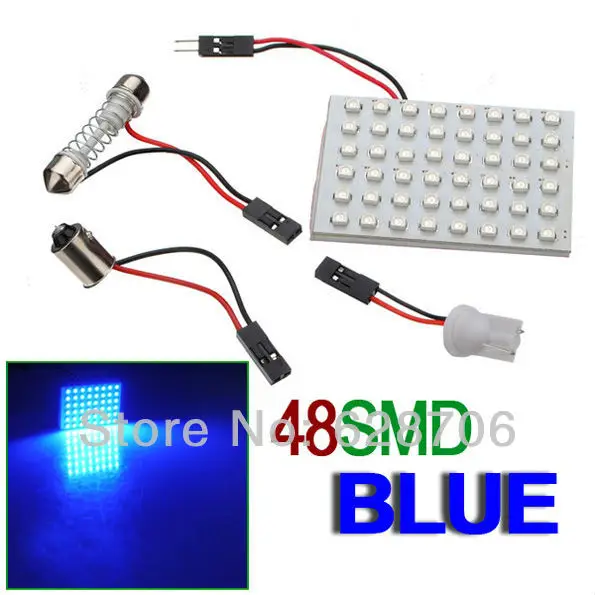 48 светодиодсветильник 3528 1210 SMD BA9S адаптер гирлянда купольная T10 разъем