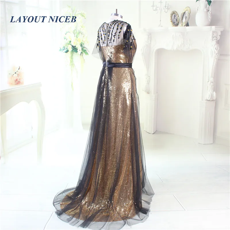 Шикарное вечернее платье новинка 2017 года элегантное с блестками вечерние платья