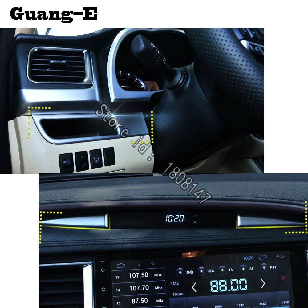 

Для Toyota Highlander 2018 2019 2020 Автомобильная наклейка внутренняя средняя консоль головной свет фара переключатель кнопка отделка рамка часть 3 шт