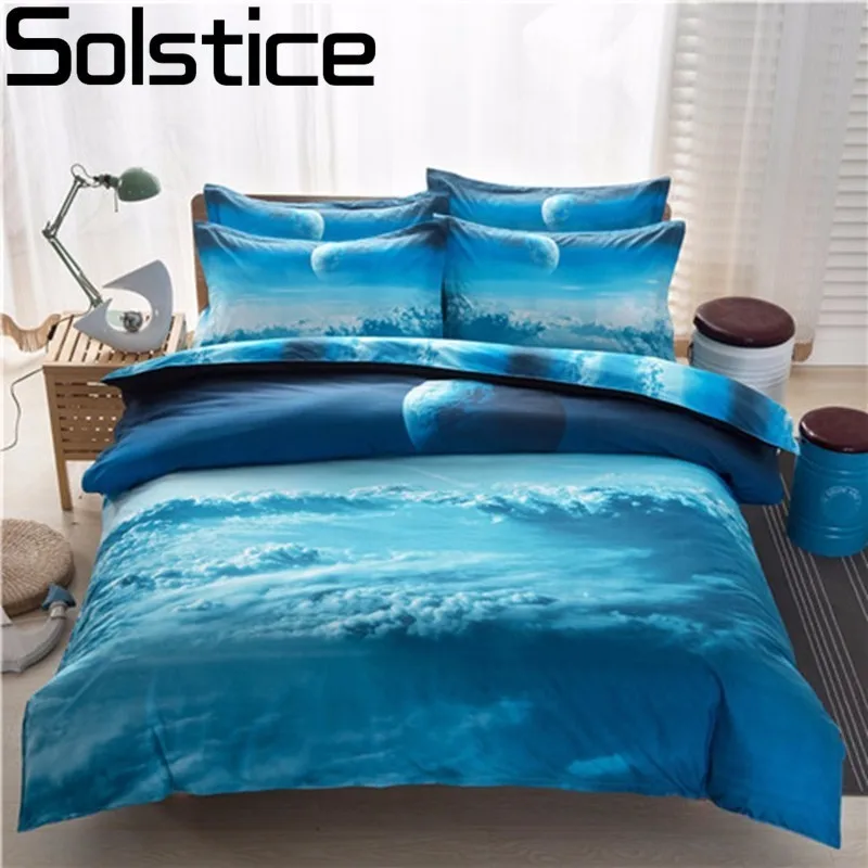 Solstice домашний текстиль 3D Vision Cosmic Sky 3 шт. комплекты постельного белья постельное