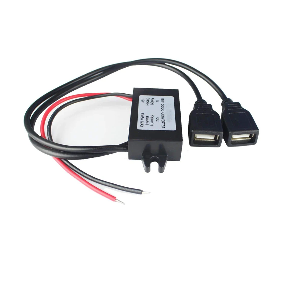 Car Dual USB Charger DC 12V To 5V 3A Power Adapter Supply For Boat Motorcycle converter | Автомобили и мотоциклы