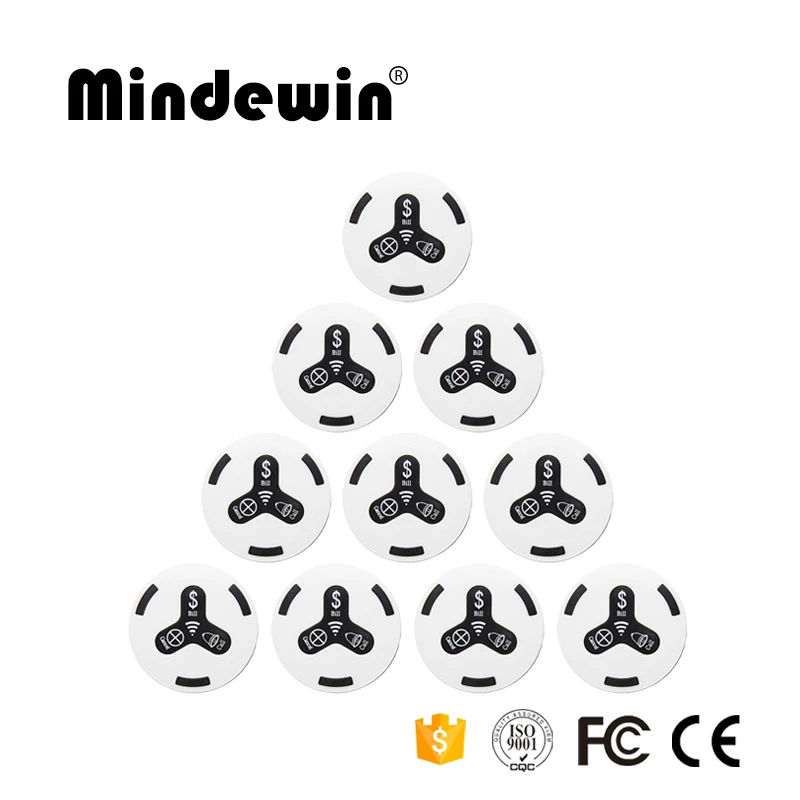Mindewin 10 шт. Беспроводная кнопка вызова официанта семейная система официанта|waiter