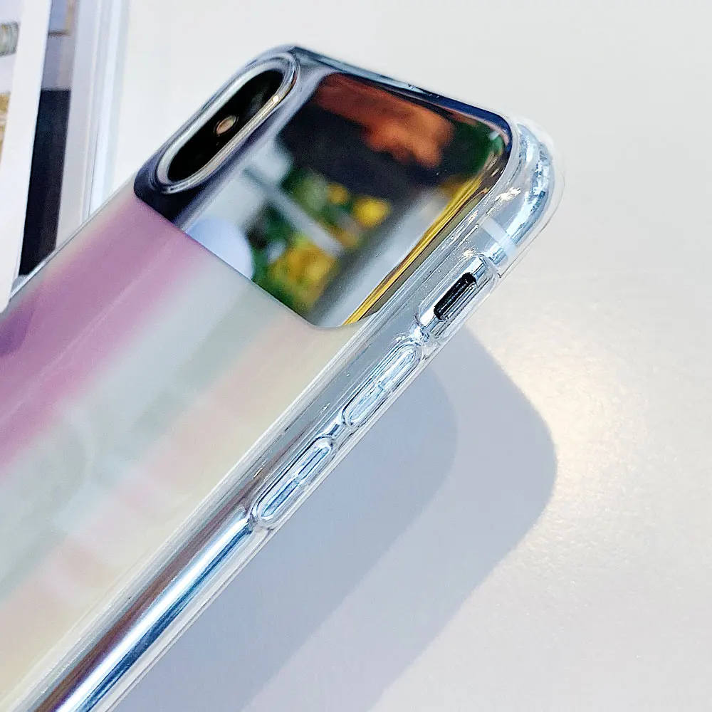 Мягкий зеркальный чехол для iPhone XR X XS MAX 7 8 6S Plus|Бамперы| |