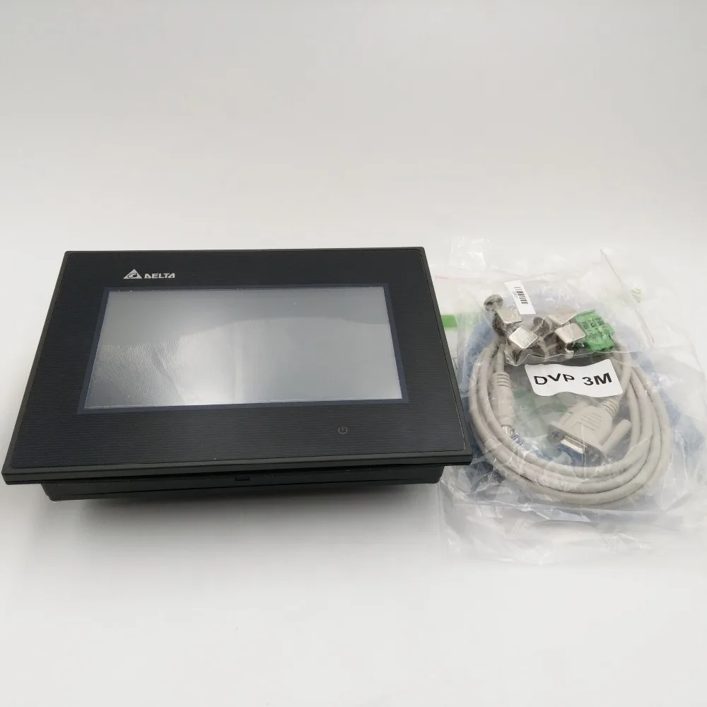 7 дюймов Delta HMI &quotПЛК панель сенсорный скрин DOP B07PS415 800x480 с USB программным кабелем