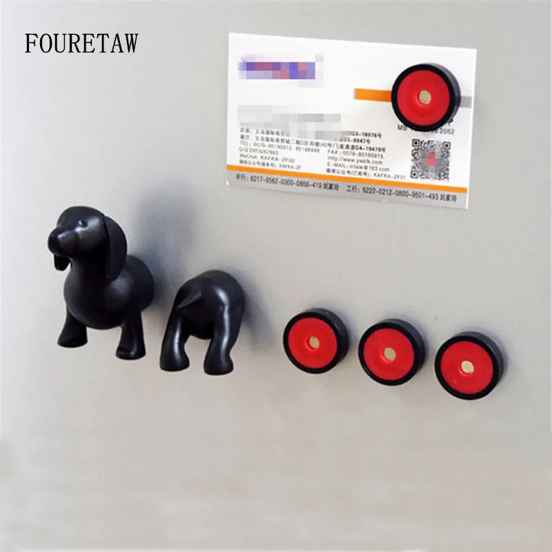 6 шт./компл. FOURETAW милые животные сосиски Собака Такса детское образование магниты