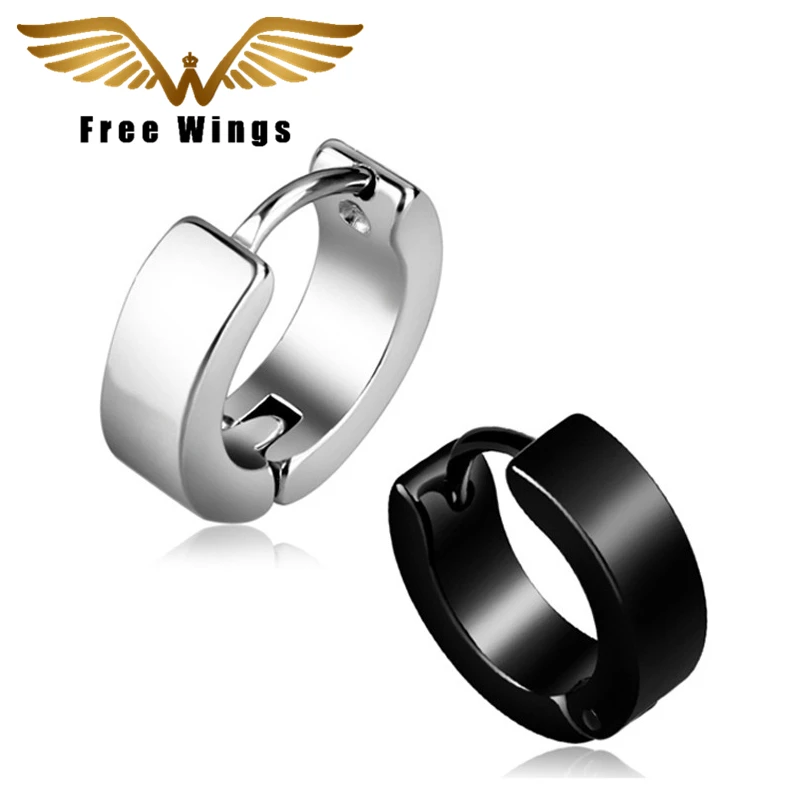 Маленькие серьги-кольца из гипоаллергенной титановой стали модные серьги