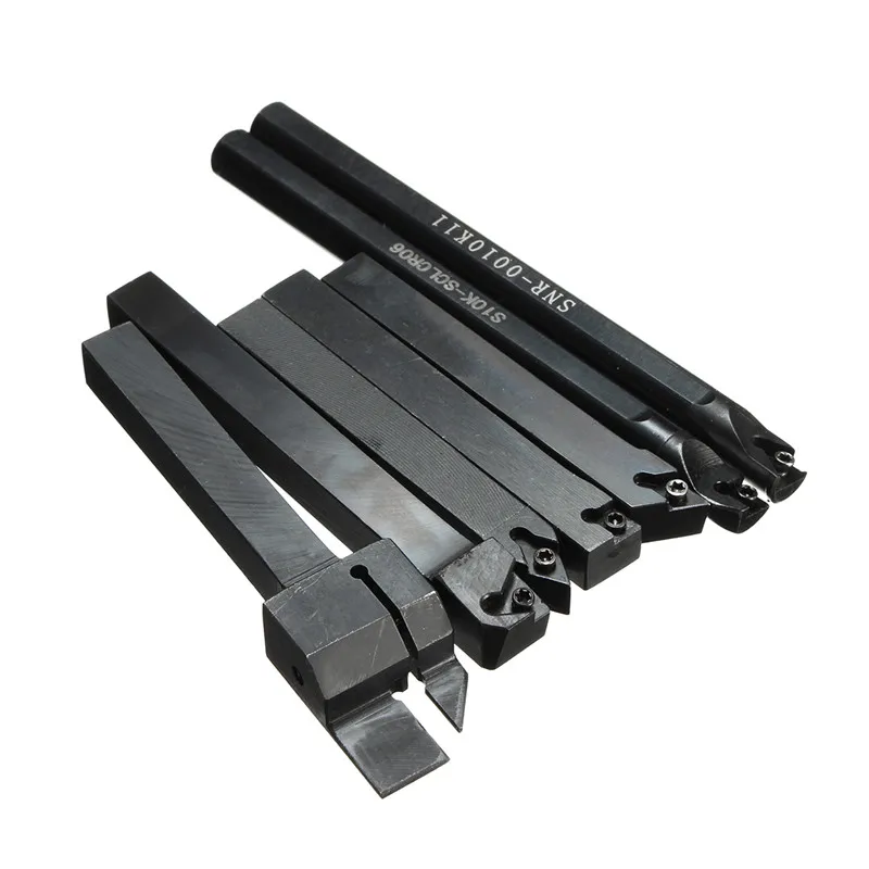 7Pcs10mm токарный станок для расточки из легированной стали с золотыми вставками 7 шт. T8 гаечные ключи токарный инструмент с ЧПУ
