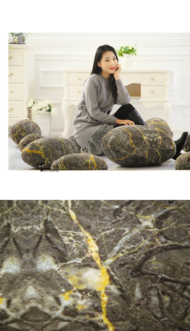 Real life pebble pillow cushions creative Funny plush toys lazy sofa pillows men and women birthday gifts Christmas | Дом и сад