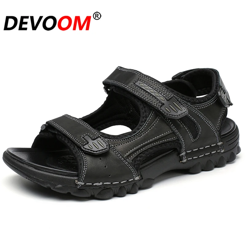 New Sport Sandals Men Shoes High Quality Leather Sandalias Hombre Beach Trekking Summer Sandalen heren 48 | Спорт и развлечения