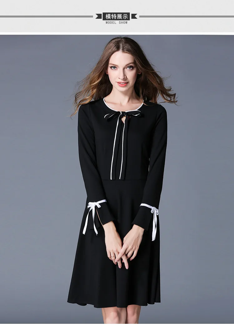 2018 весеннее женское элегантное милое платье трапециевидной формы больших