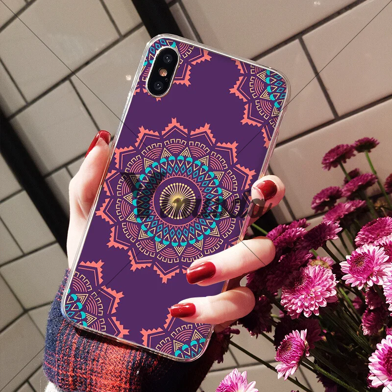 Yinuoda мандала цветок ТПУ прозрачный чехол для телефона чехол для Apple iPhone 8 7 6 6S Plus X XS MAX 5 5S SE XR чехол