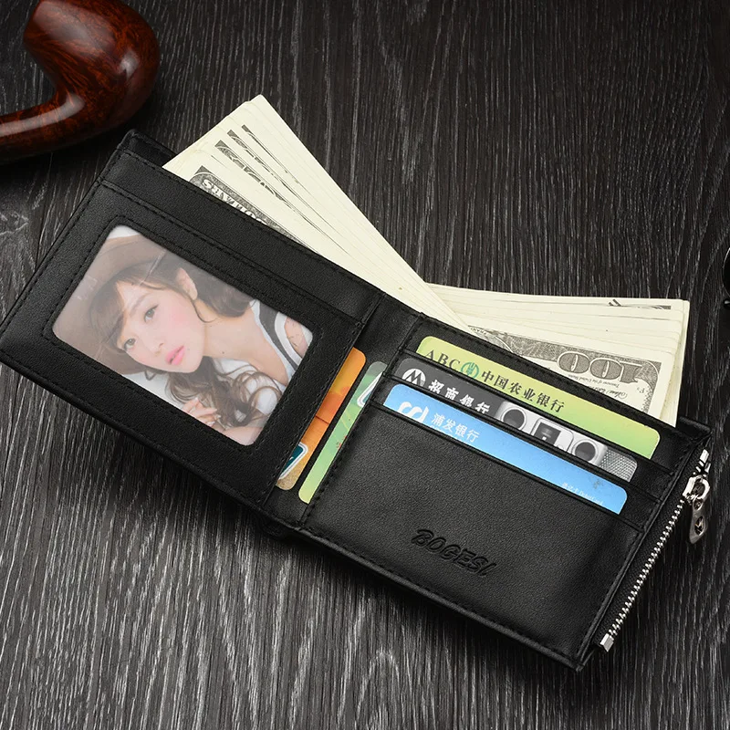 Мужской кошелек модный 2019 мужской с отделением для монет на молнии маленькие