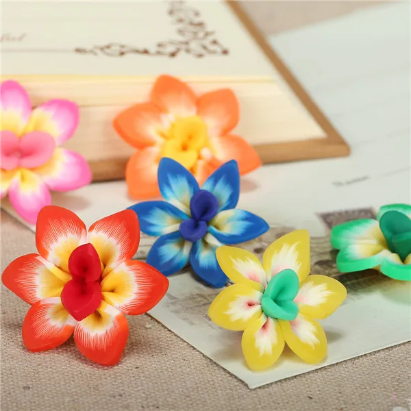 mixed colors 12 шт./лот 25 мм Полимерная глина для изготовления игрушек Радуга Красочные цветы бусины поставки для изготовления ювелирных изделий ожерелье украшения аксессуары - Цвет: mixed colors